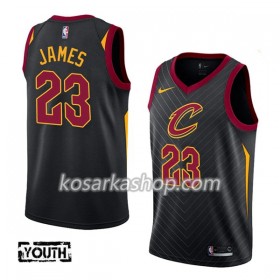 Dres Cleveland Cavaliers LeBron James 23 Nike 2017-18 Crna Swingman - Dječji